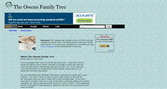 Desktop Screenshot of owensfamilytree.tribalpages.com