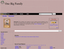 Tablet Screenshot of onebigfamilytree.tribalpages.com