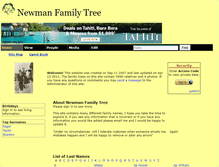 Tablet Screenshot of newmanfamilytree.tribalpages.com